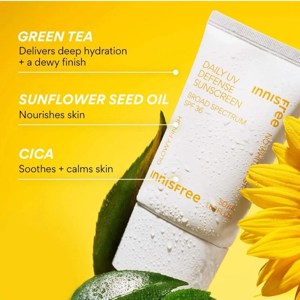 💙 4/$20 Innisfree, Daily UV Defense Invisible Broad Spectrum SPF 36 Sunscreen